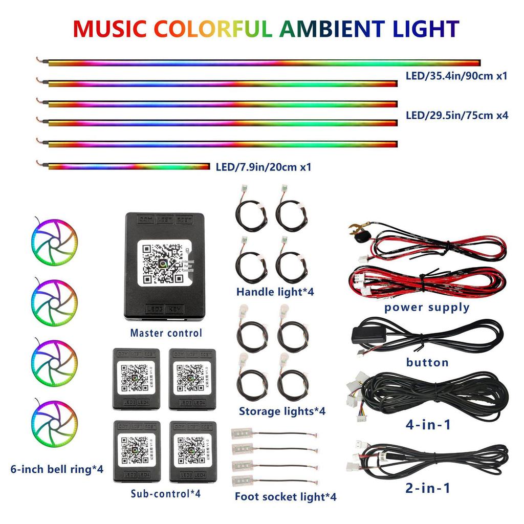APP-Controlled LED Interior Lights for 2023-2024 GMC Yukon