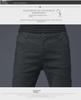 Men's Slim-Fit Black Plaid Cotton-Linen Autumn Casual Waffle Trousers