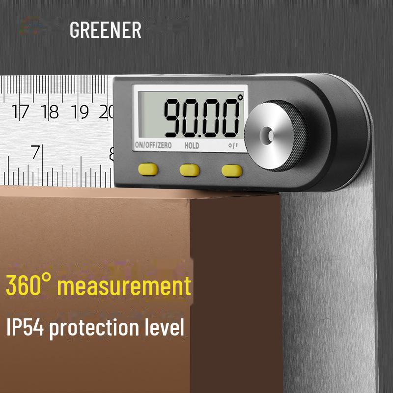Green Forest High-Precision Multifunctional Digital Protractor and Woodworking Angle Ruler