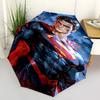 1pc Brave Superman Automatic Folding Umbrella - Compact 8-Rib Design, Durable Plastic & Iron1314L