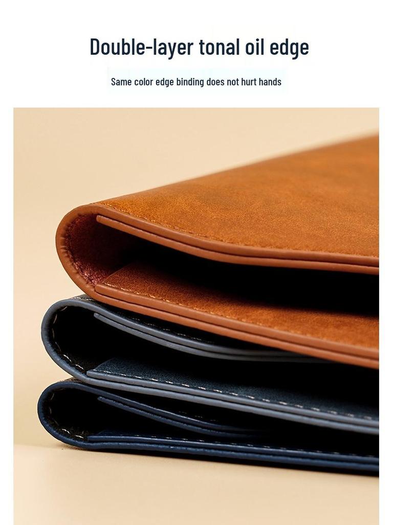 A4 Waterproof Leather Business Document Bag - Customizable Minimalist Briefcase with Logo Printing