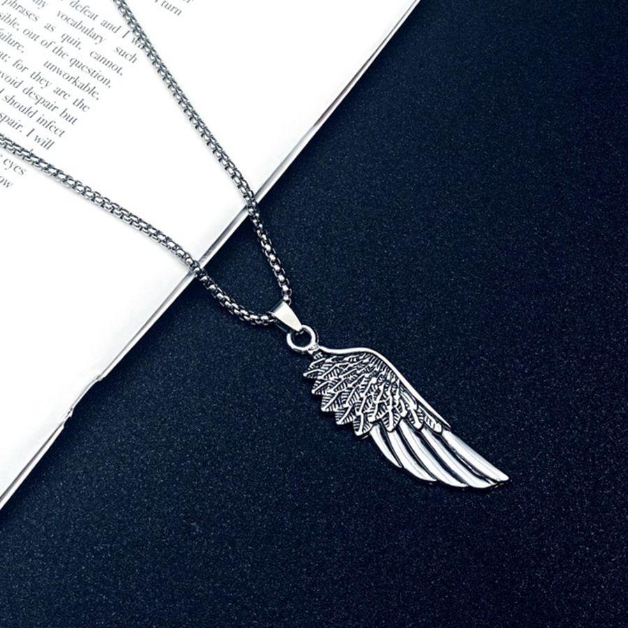 

Niche Design Unisex Minimalist Retro Wing & Feather Pendant Necklace