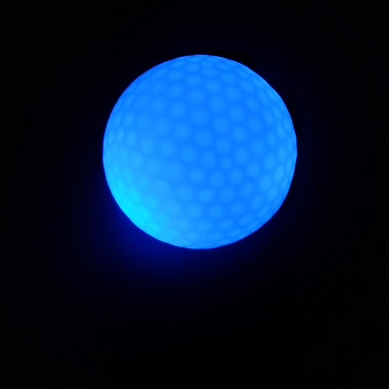 Synthetic Rubber Golf LED Luminous Ball Multi-color Permanent Bright Ball