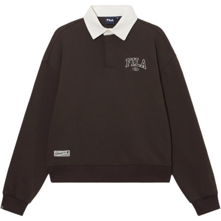 FILA Polo Shirts Unisex Dark Brown Moderate FS253PO01U002-234