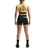 Women's Pants Nike Pro Cycling Pants Women's Black/Medium Green/Light Lemon/White Moderate