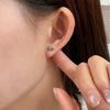 S925 Sterling Silver Smiley Face Stud Earrings - Cute, Exquisite, and Simple Design