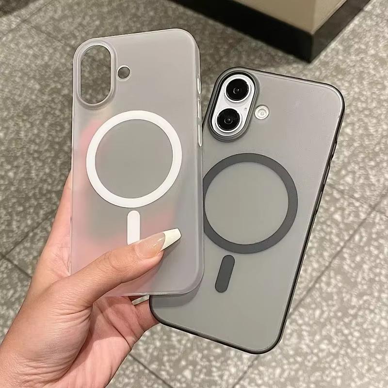 For Magsafe Case For iPhone 17 Case Funda iPhone 11 16 17 Pro Max 12 13 14 15 17 Air Matte Magnetic Wireless Charging Case Cover