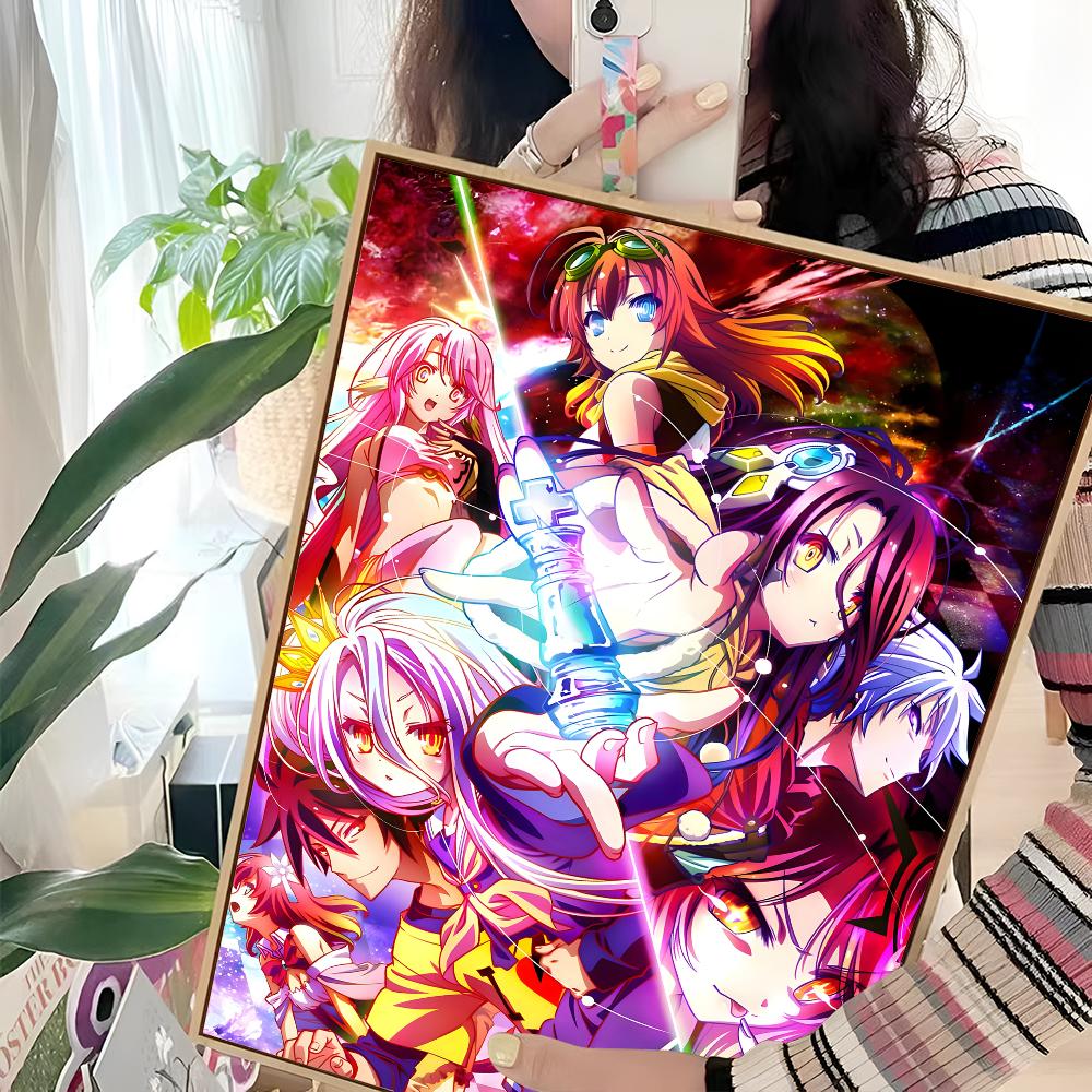 No Game No Life Anime Castle Classic Vintage Posters HD Quality Wall Art Retro Posters for Room Decor