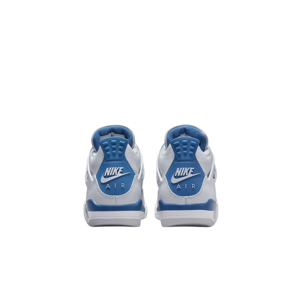Air Jordan 4 Retro GS Military Blue 2024 Kinder-Sneaker Weiß Off-White Neutralgrau HF4281-141