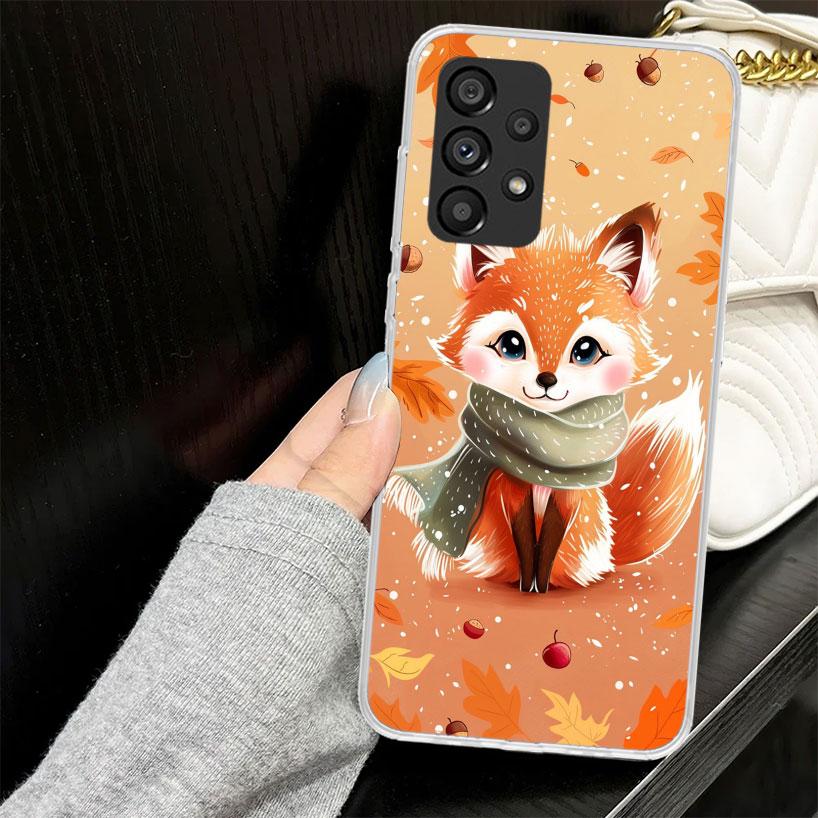 Animal Fox Case for Samsung Galaxy A52 A42 A32 A22 A12 A51 A50 A02S Phone Cover A41 A31 A21S A40 A30S A20E A10S A71