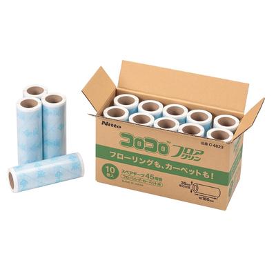 Nitoms CoroCoro Bodenreinigungs-Ersatzband Kompatibel mit Bodenbelägen und 45 10 Rollen Weiß Teppichen, Schoß, C4823,