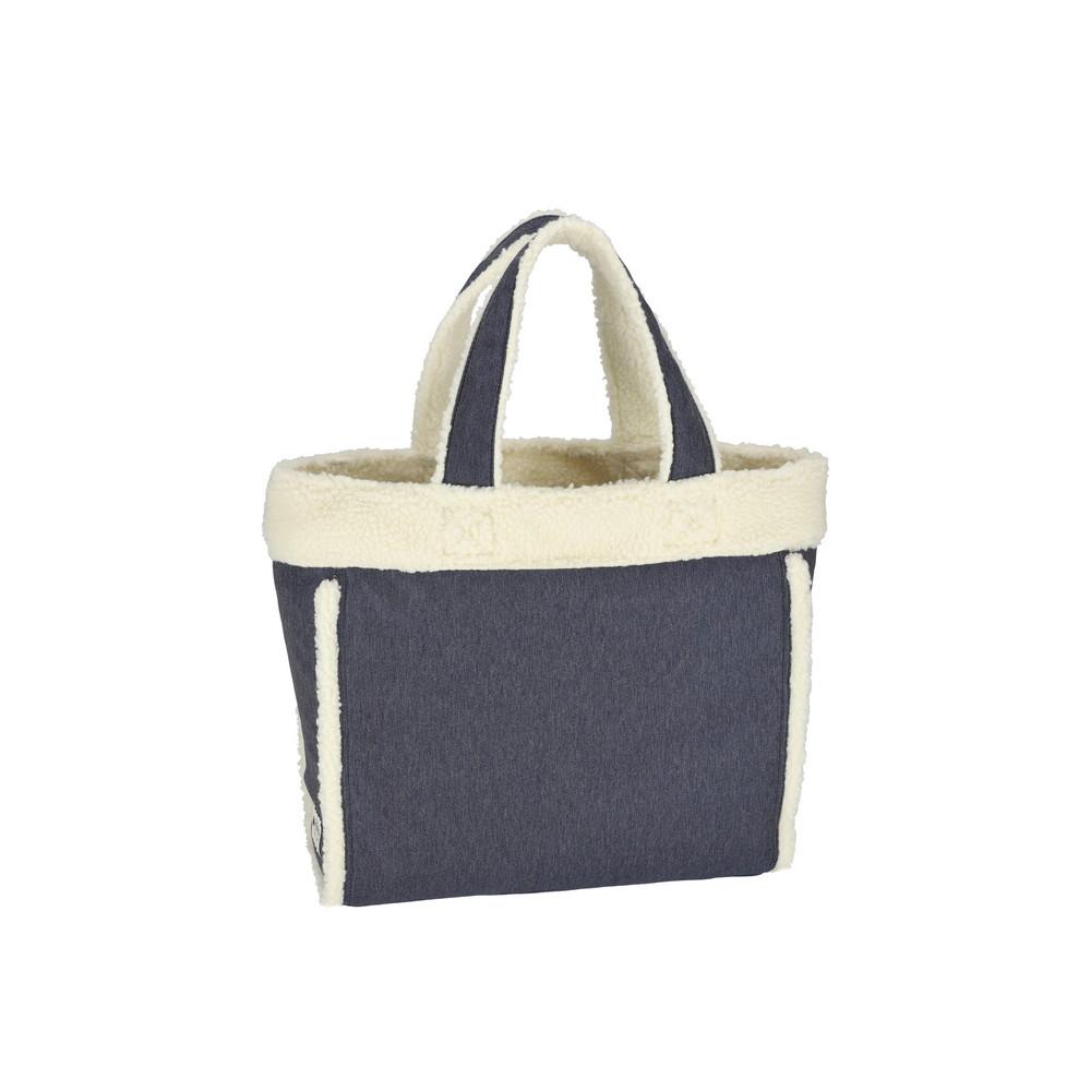 Lesportsac Medium Denim Wash/Sherpa Two-Way Tote Bag [1543.La12]