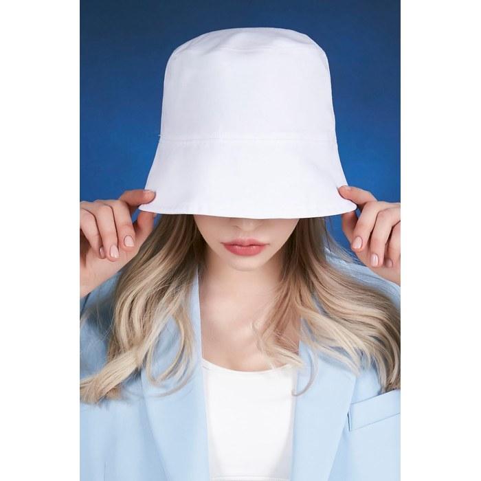 [VARZAR] Label Drop Bucket Hat White