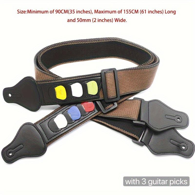 Nylon Electric Guitar Shoulder Strap with Storage - Universal Folk Instrument Accessory