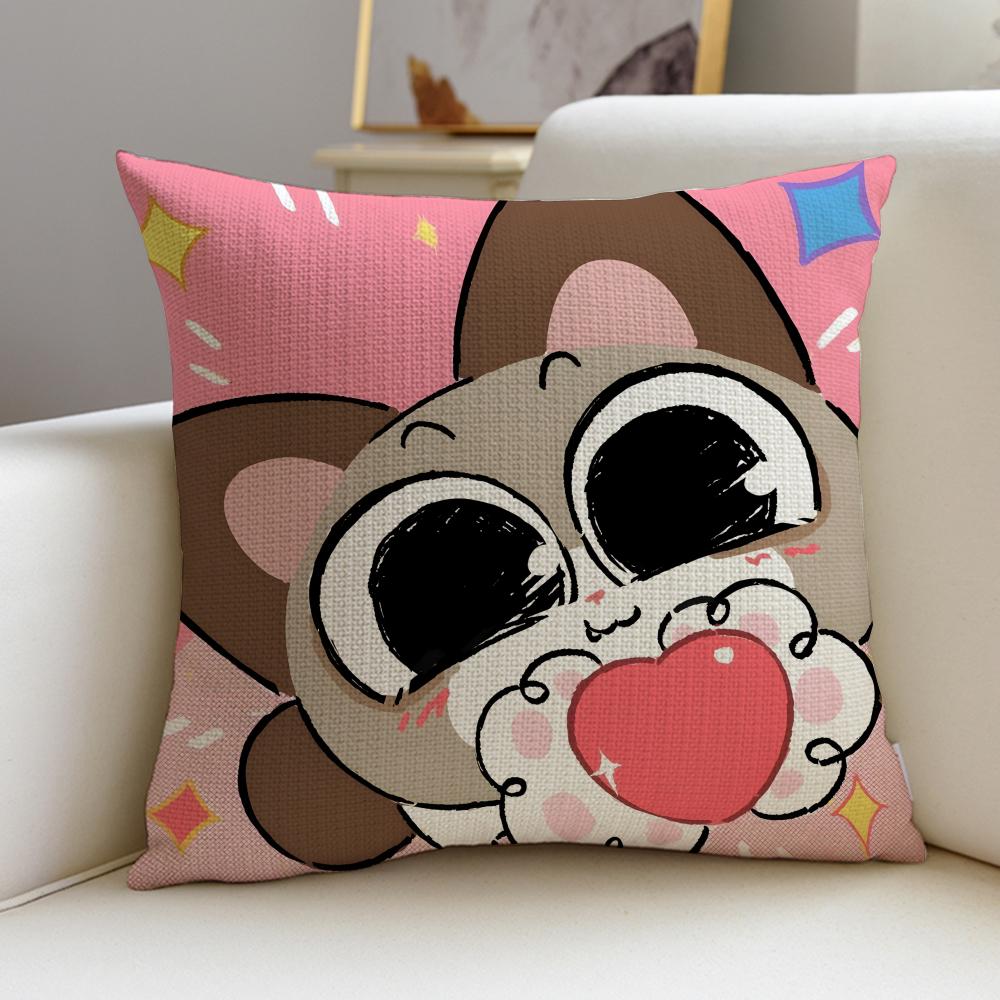 Elegant SSiamese LipuS Cushion Cover Breathable and Skinfriendly Linen Pillowcase Square Removable and Washable Cushion