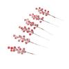 10PCS Artificial Frosted Red Berry Christmas Decoration Snow Fruit Ornament Winter Home Decor