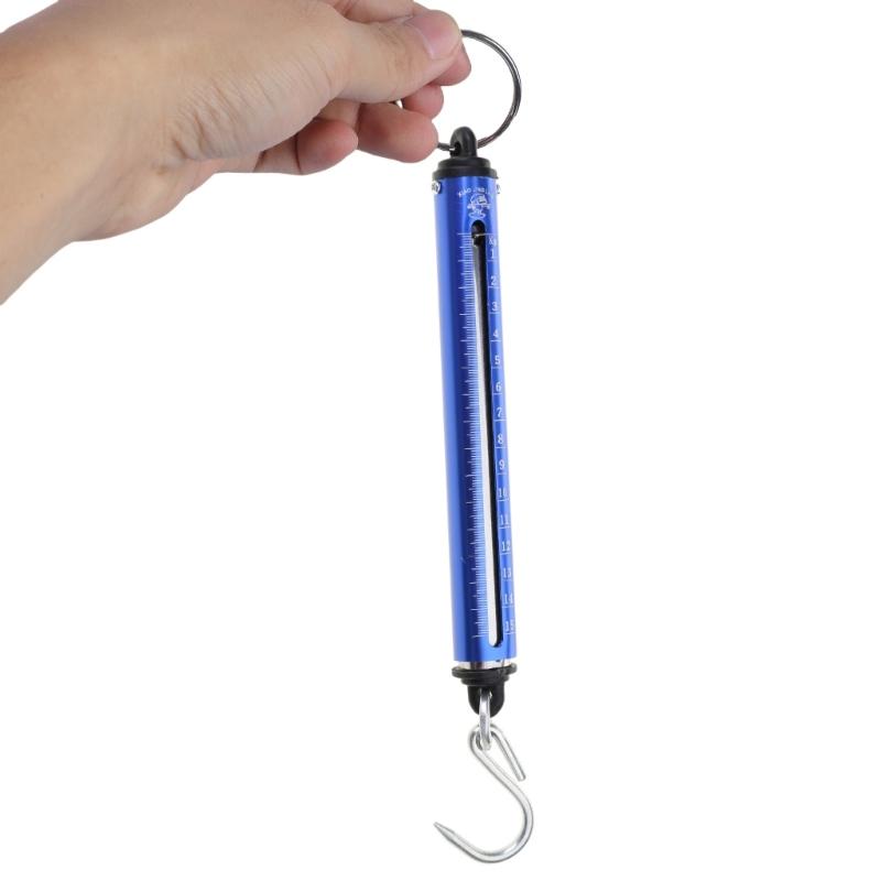 Bilancia a Molla Meccanica Portatile Cilindrica con Gancio di Sospensione Dinamometro per Pesatura Precisa Fino a 5kg/10kg/15kg