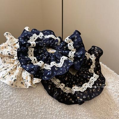 Scrunchie Elastic Hair Bands Ties Korean Accessories for Girls Women Rubber Popular Vintage Designer Fascinators Elegant Flowers