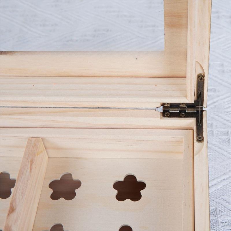 Wooden cigar humidor storage box transparent window moisturizing cigar case collector’s display organizer manufacturer supply