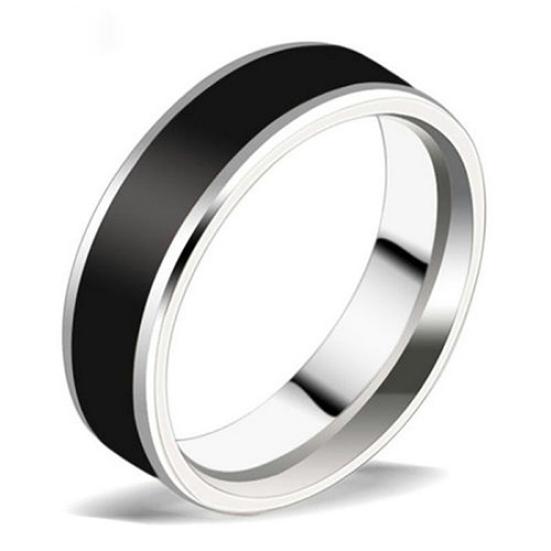 Men Women Black Band Ring Titanium Stainless Steel Fashion Jewelry Lover Gift