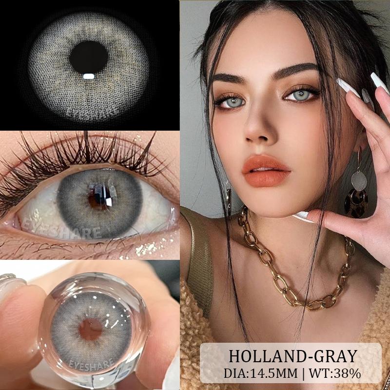 AMARA 2 Stück Farbige Pupillen für Augen Blaue Pupillen Grüne Hochwertige Farbige Kontaktlinsen Braune Natürliche Linse Graue Augenlinsen