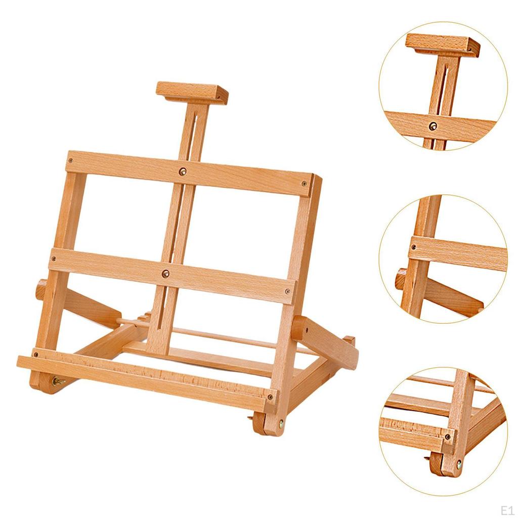Tabletop Easel Stand Drawing Board Book Holder Folding Desktop Wooden Easels for Children