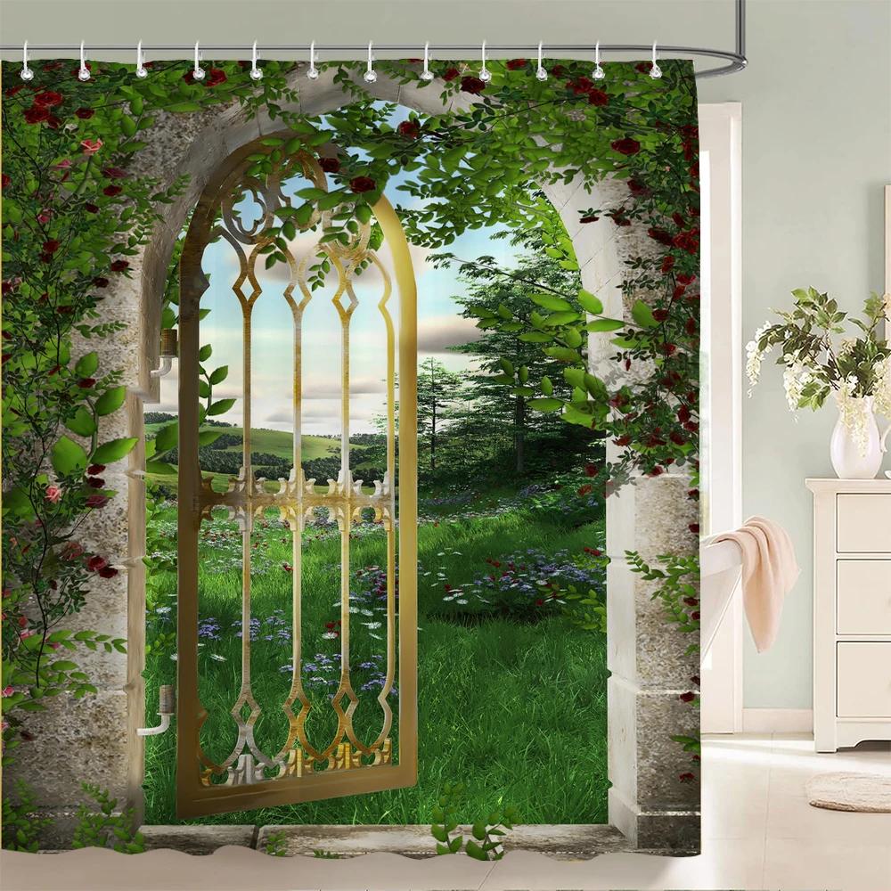 Home Shower Curtains for Bathroom Waterproof Fabric Fairy Tale Forest Cartoon Children Bathroom Curtains Shower Curtain