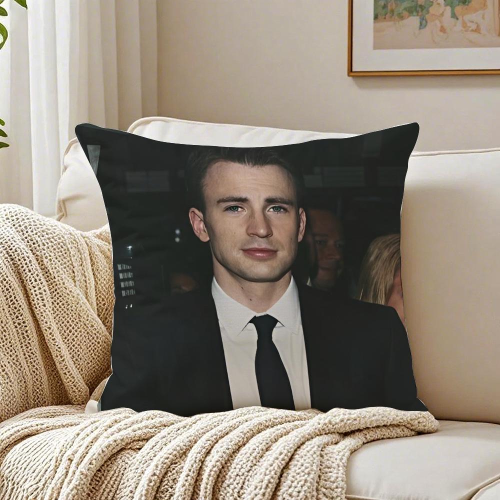 

Handsome Talented American Actor CChris Evans Cushion Cover Pillowcase Antidustmite living Room Sofa Decor Cushion Room 30X30cm