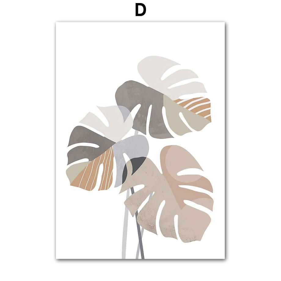 Bohemian Sun Leaf Geometry Nordic Abstract Art Plakaty Druki Sztuka Ścienna Malarstwo na Płótnie Hotel Bar Obrazy Do Wystroju Salonu