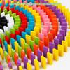 120ks Dřevěné Domino Hračky Děti Rané Učení Stavební Blok Vzdělávací Hračka 120ks Domino