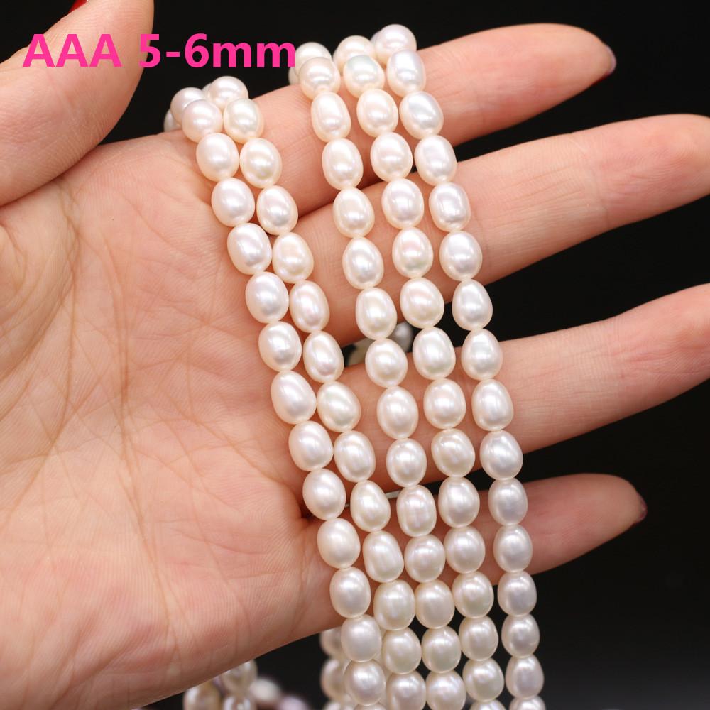 1 Sträng DIY Risformade Pärlor 2-7mm För Smyckestillverkning DIY Halsband Armband Örhängen Tillbehör Kedja 36cm