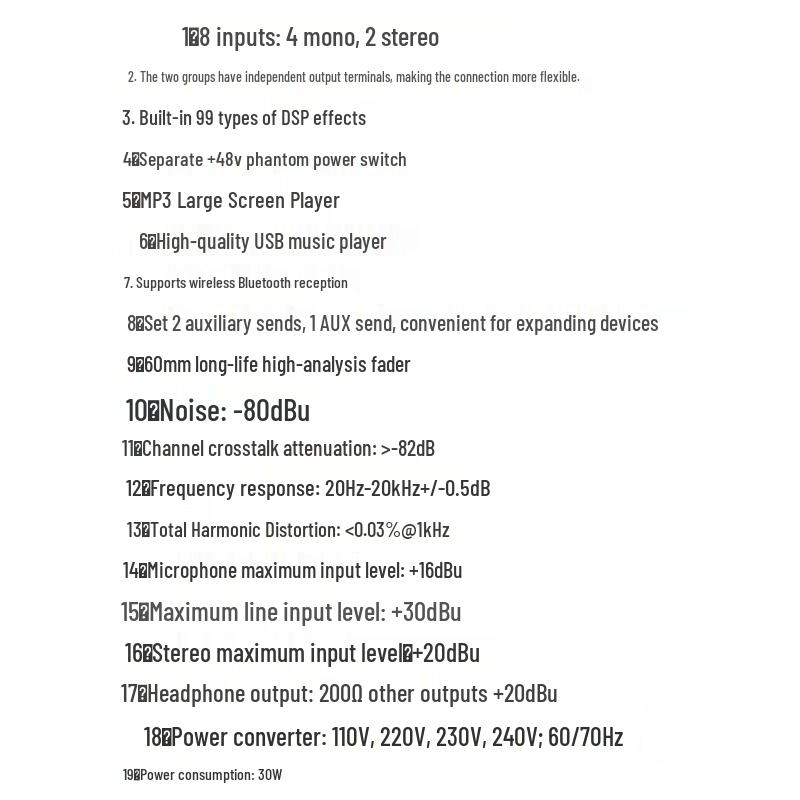 Quick Think ML-802 8-Channel Audio Mixer