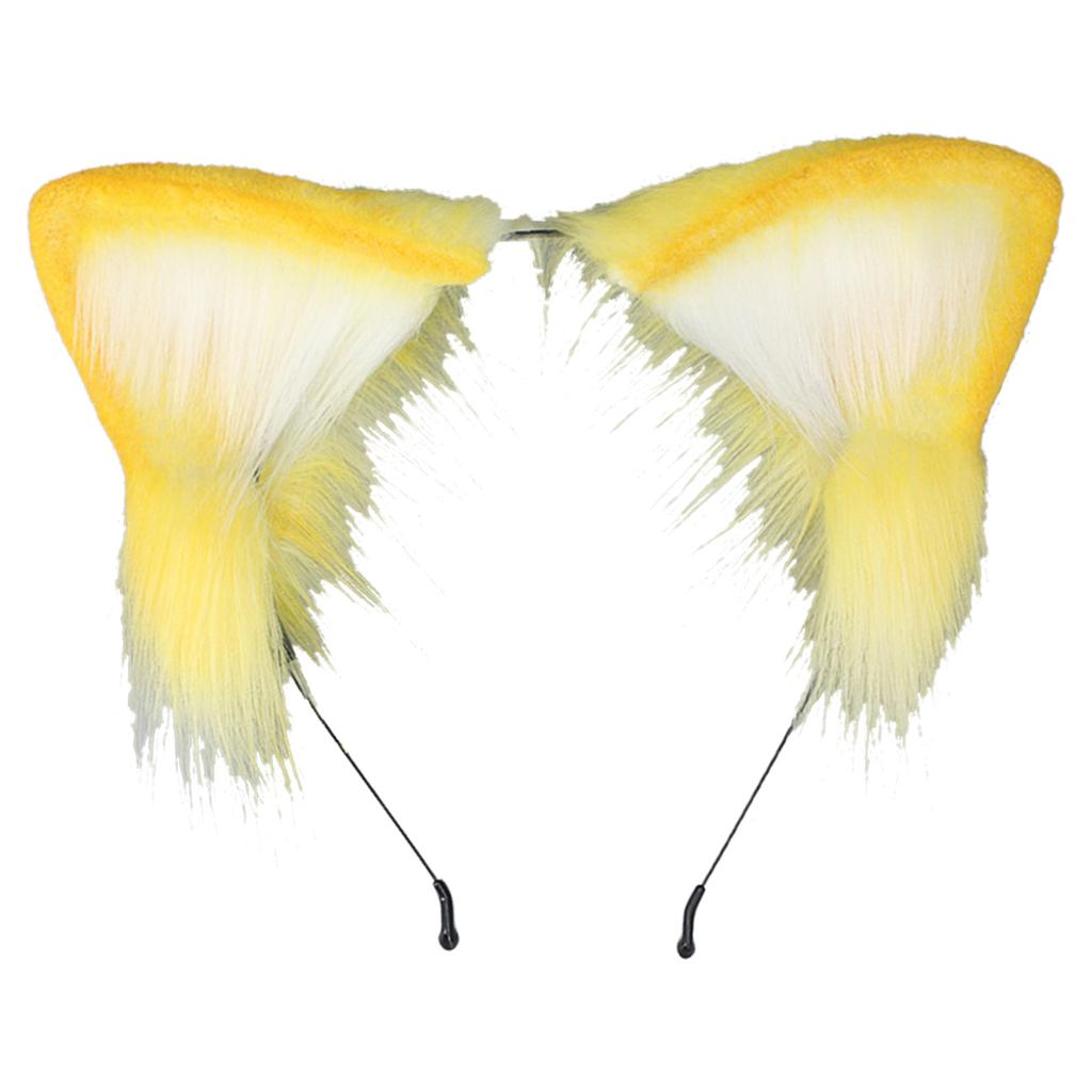 Furry Wolf Ear Headwear Cute Foxes Ears Headband Plush Hair Accessory Soft Hair Clip Animal Cosplays Accessories