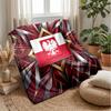 Poland Football Printed Flannel Blanket Skin Friendly Warm Decorative Throw for Indoor Couch Bed Daily Use