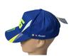 Off-Road Parkour Tricycle Racing Cap - Features two vertical stripes, numbers below, paw and English V on the sides.