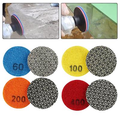 1pc 50mm 2Inch Electroplated Emery Dry Polishing Pad For Granite Marble Sanding Disc Grinder Power Tool Accessories