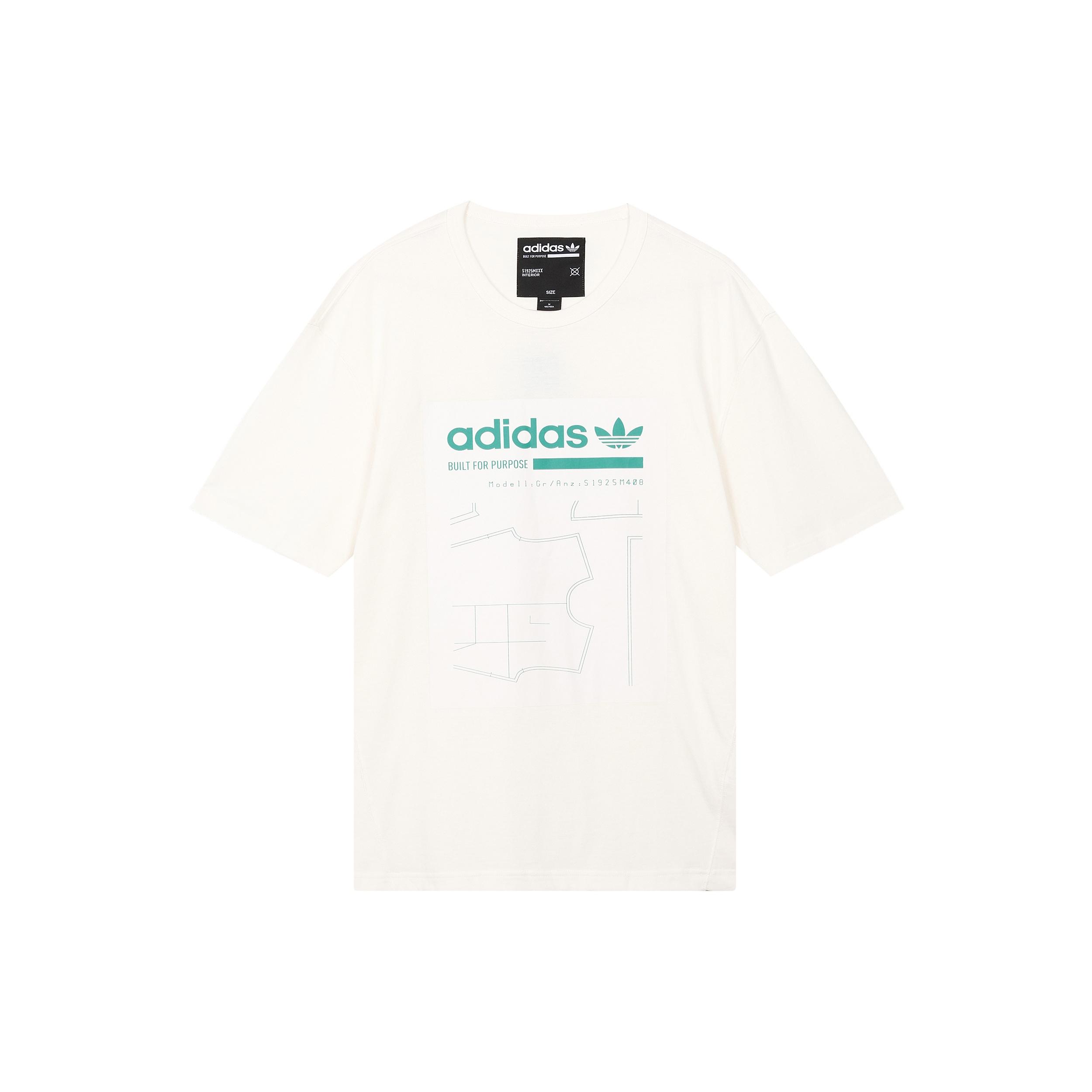 adidas originals Graphic Tee Logo Printing Short Sleeve White Men s DV1911 M