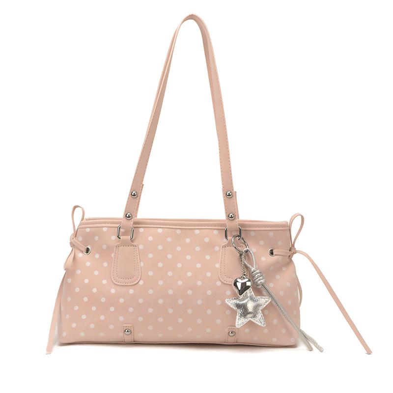 Spring 2026 Fashionable Women's Polka Dot Shoulder Bag