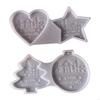 Reusable Silicone Mould Set Round Heart Christmas Tree Soap Mould Crafting Accessories