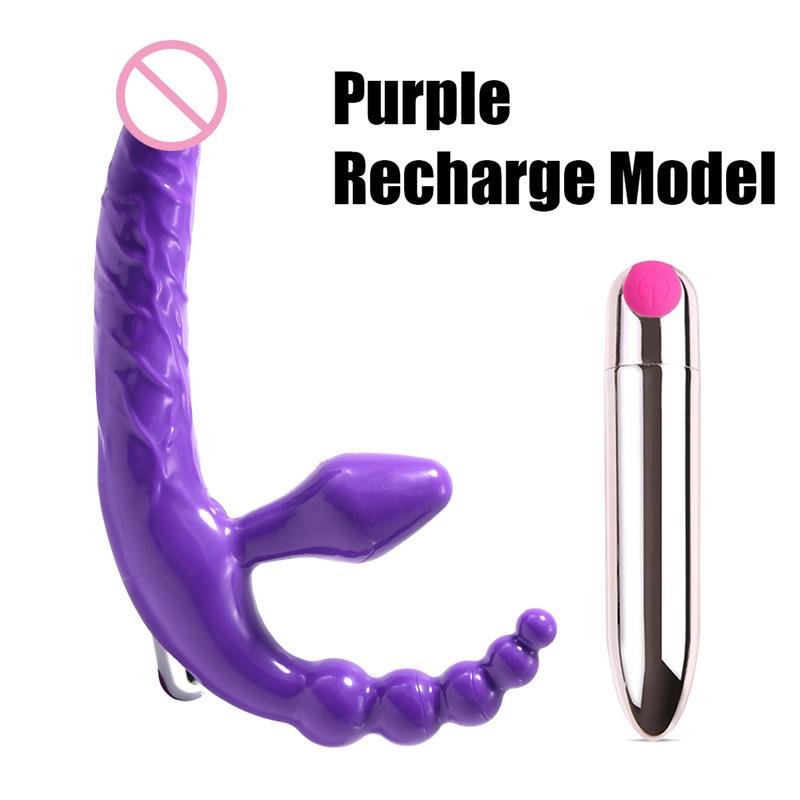 Double Penetration strapon dildo vibrator for couples Vibrating Faloimitator Anal Beads Butt Plug Sex Toys For Adults Woman