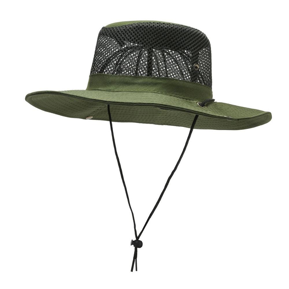 

Повседневная рыболовная шляпа с ветрозащитной веревкой, шляпа с широкими полями, дорожная солнцезащитная шляпа, унисекс зелёный