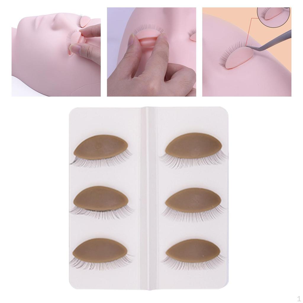 6 kusů praxe řas víčka umělé řasy prodlužování měkké pevné náhradní řasy salon make