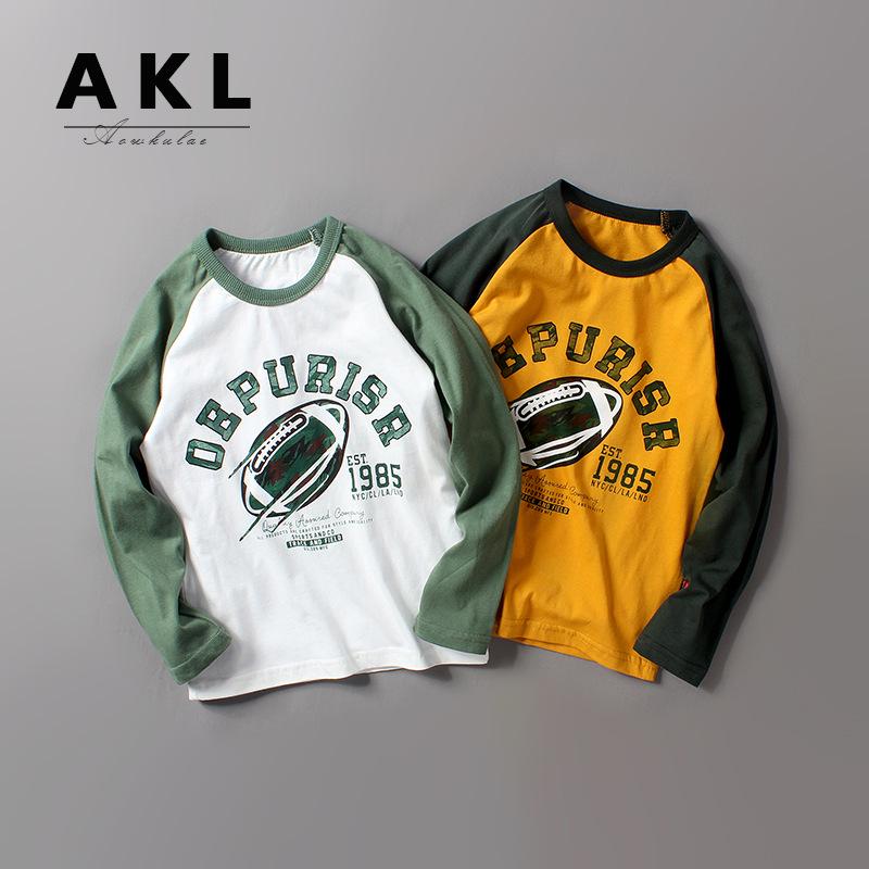 

Kids Pure Cotton Long Sleeve T-shirt - Spring 2025 Korean Style for Boys 120 cm