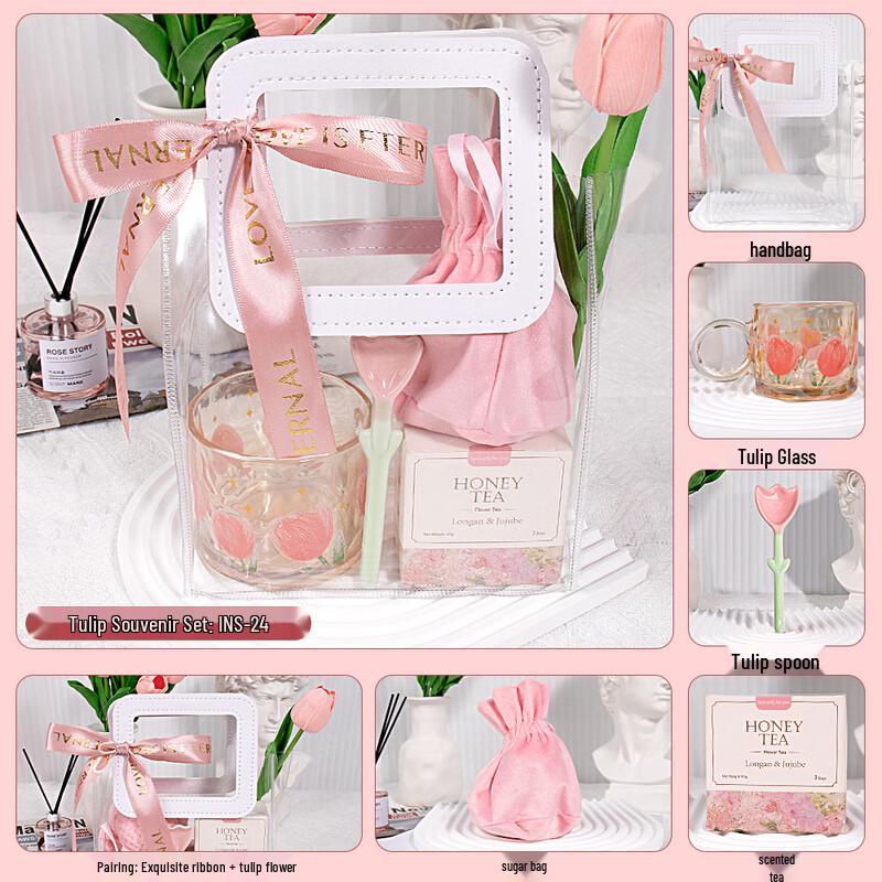 Tulip Glass Cup Gift Set
