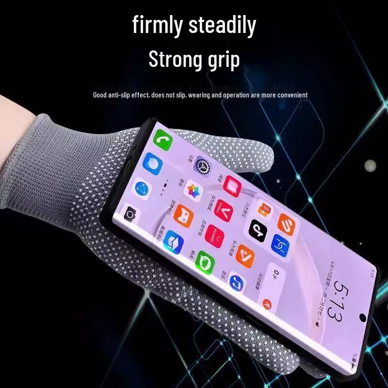 Nylon Anti-slip Wear-resistant Gel Coated Gloves: Lightweight, High-Elasticity, Thin Work Gloves for Men and Women
