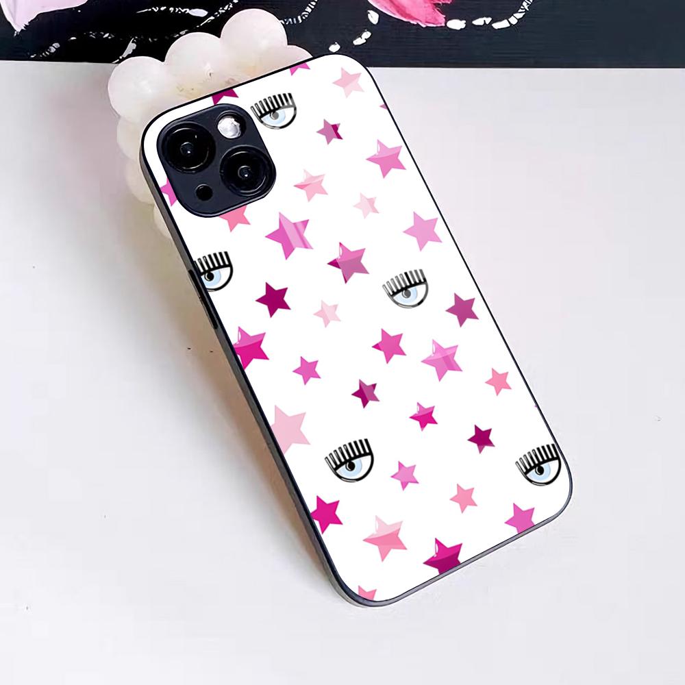 

Ferragnies Eyes Phone Case For IPhone 17 Pro Max 16 15 14 Pro Max 13 11 X Xs Xr 8 7Plus Glass Cover iPhone17 Pro