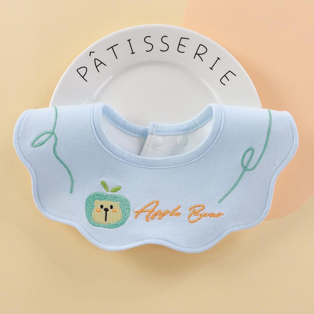 Cotton Waterproof Newborn Bib: Breathable, Easy-Clean for 0-3 Years Spit-Up & Feeding