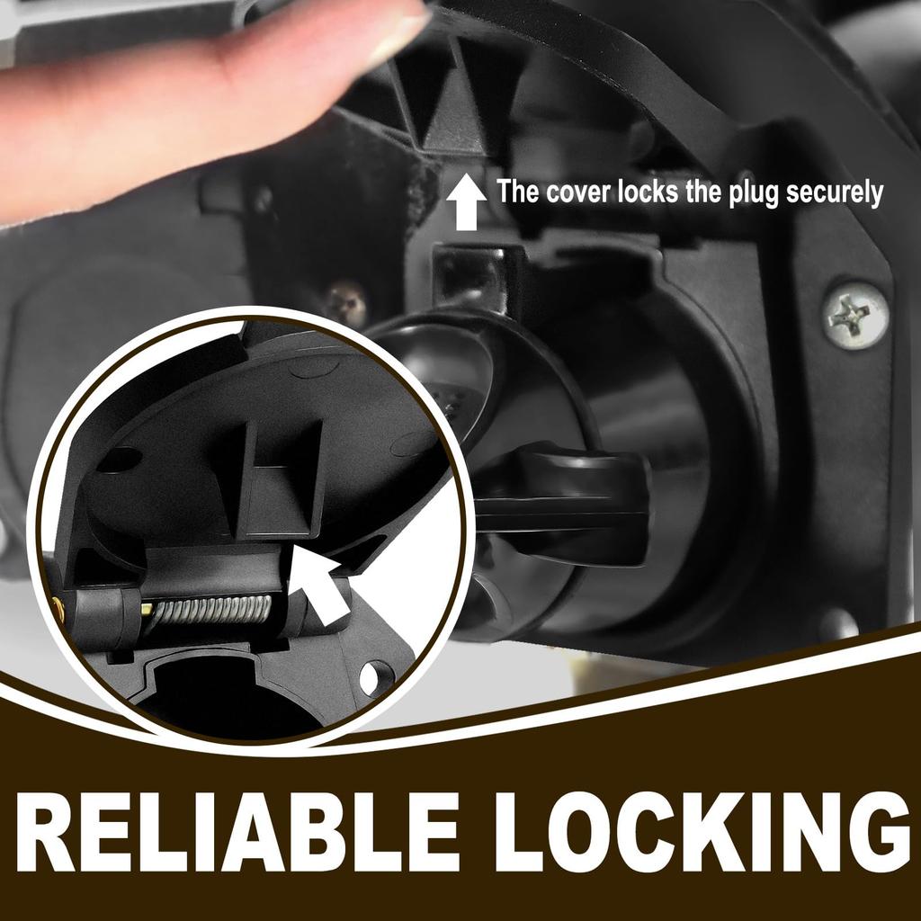 Agrieyes Premium 7 Pin To 6 Pin Trailer Light Adapter 7-Way To 6-Wire RV