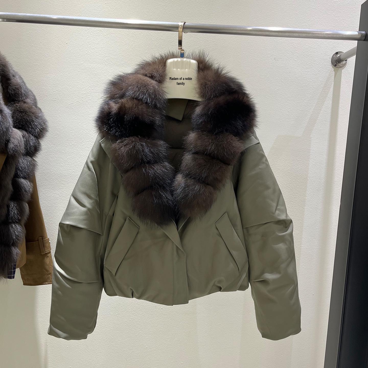 Women`s Fashionable Short Down Parka with
