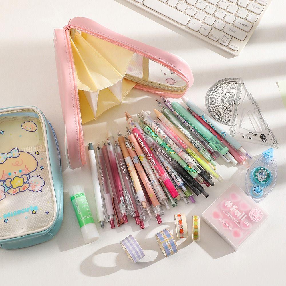 PVC Pen Bag Five Layer Pencil Case High Quality Stationery Bag  School Office